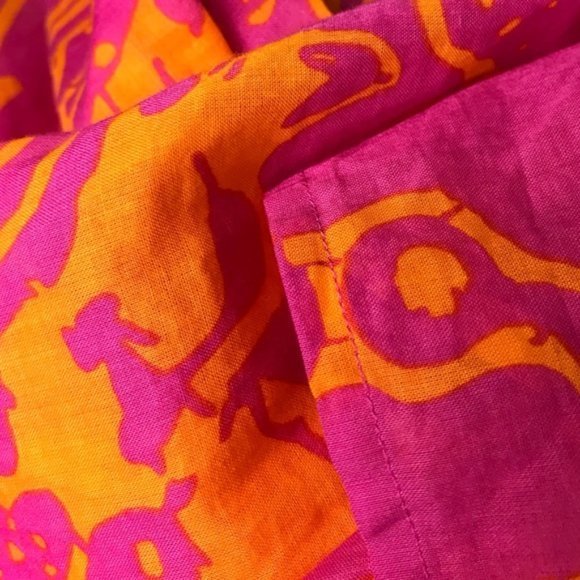 Tibi 100% Cotton Floral Pink and Orange Tunic - Picture 4 of 8